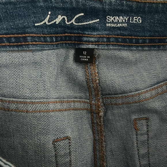 INC International Concepts Jeans with heart patches size 12 - Picture 7 of 9